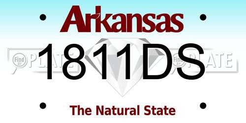 1811DS Arkansas License Plate