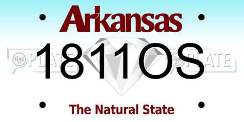 1811OS Arkansas License Plate