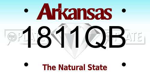 1811QB Arkansas License Plate