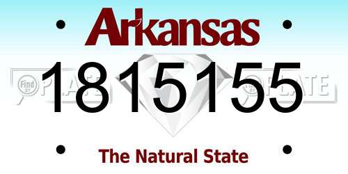 1815155 Arkansas License Plate