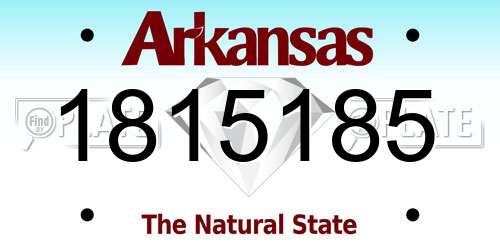 1815185 Arkansas License Plate
