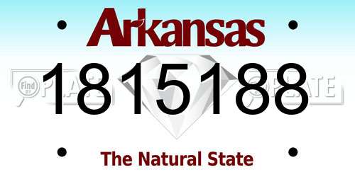 1815188 Arkansas License Plate