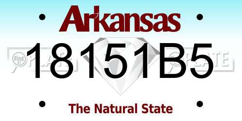 18151B5 Arkansas License Plate