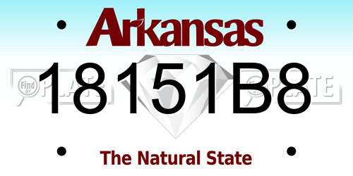 18151B8 Arkansas License Plate