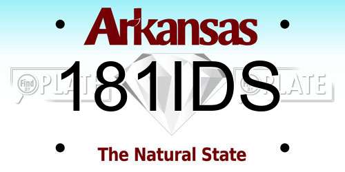 181IDS Arkansas License Plate