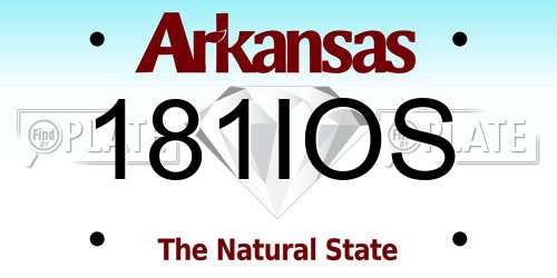 181IOS Arkansas License Plate