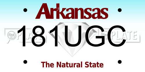 181UGC Arkansas License Plate