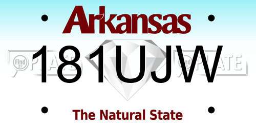 181UJW Arkansas License Plate