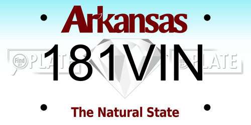 181VIN Arkansas License Plate