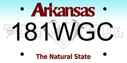 181WGC Arkansas License Plate