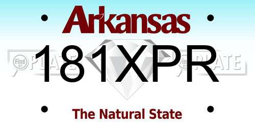 181XPR Arkansas License Plate