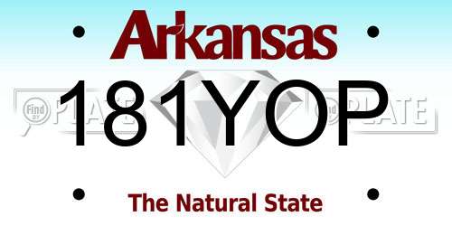 181YOP Arkansas License Plate