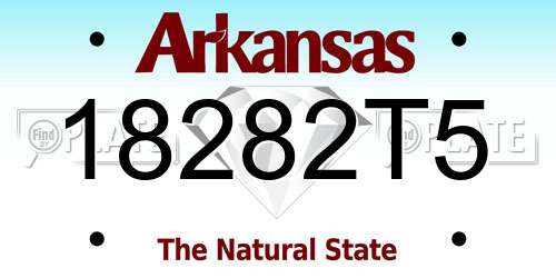 18282T5 Arkansas License Plate