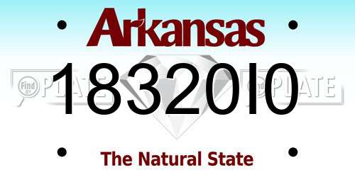 18320I0 Arkansas License Plate