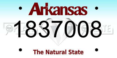 1837008 Arkansas License Plate