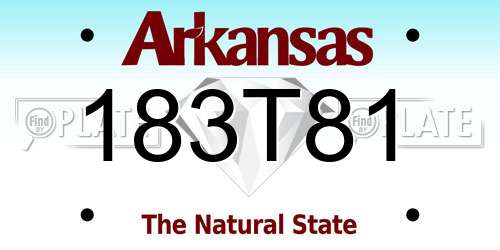 183T81 Arkansas License Plate