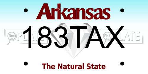 183TAX Arkansas License Plate