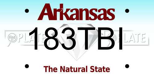 183TBI Arkansas License Plate