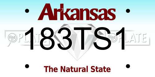 183TS1 Arkansas License Plate