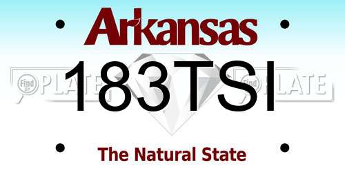 183TSI Arkansas License Plate