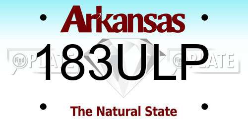 183ULP Arkansas License Plate