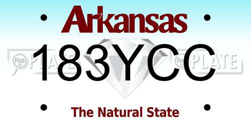 183YCC Arkansas License Plate