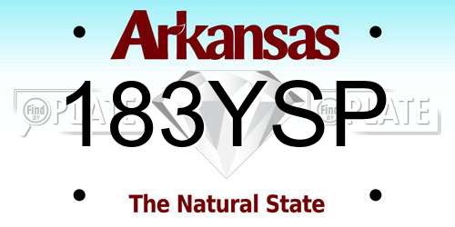 183YSP Arkansas License Plate