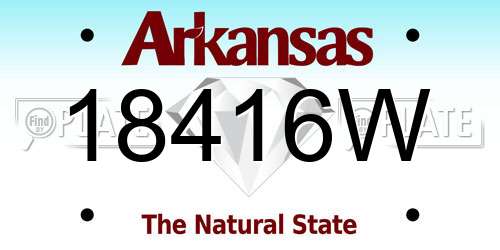 18416W Arkansas License Plate