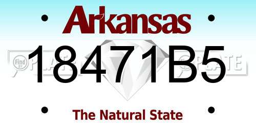 18471B5 Arkansas License Plate