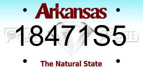 18471S5 Arkansas License Plate