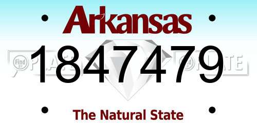 1847479 Arkansas License Plate