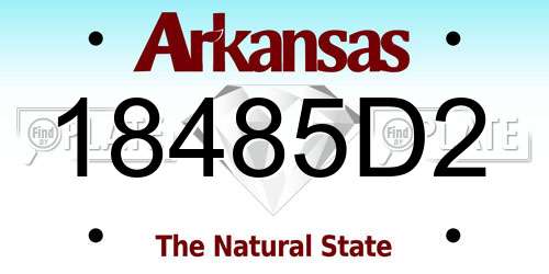 18485D2 Arkansas License Plate