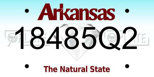 18485Q2 Arkansas License Plate