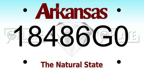 18486G0 Arkansas License Plate