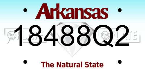 18488Q2 Arkansas License Plate