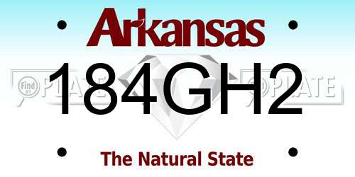 184GH2 Arkansas License Plate