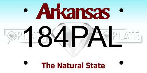 184PAL Arkansas License Plate