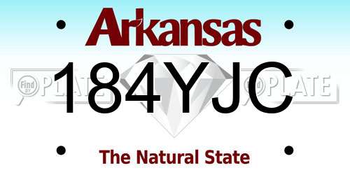 184YJC Arkansas License Plate