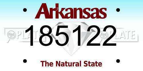 185122 Arkansas License Plate