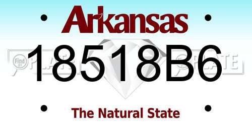 18518B6 Arkansas License Plate