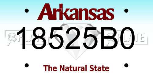 18525B0 Arkansas License Plate