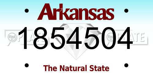 1854504 Arkansas License Plate