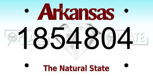 1854804 Arkansas License Plate
