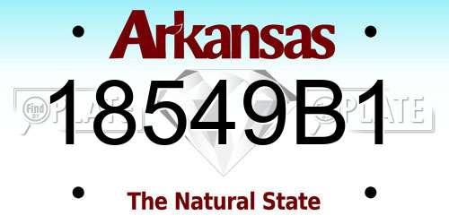 18549B1 Arkansas License Plate