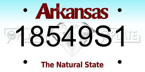 18549S1 Arkansas License Plate