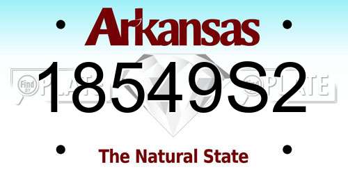 18549S2 Arkansas License Plate