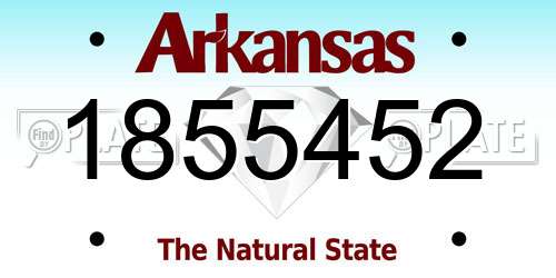 1855452 Arkansas License Plate