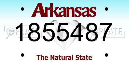 1855487 Arkansas License Plate