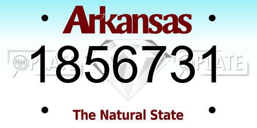 1856731 Arkansas License Plate