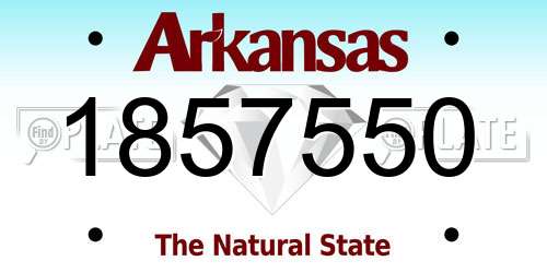 1857550 Arkansas License Plate